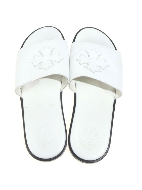 Chrome Hearts CH Slide Leather CH Plus Patch Sandals White main image 4